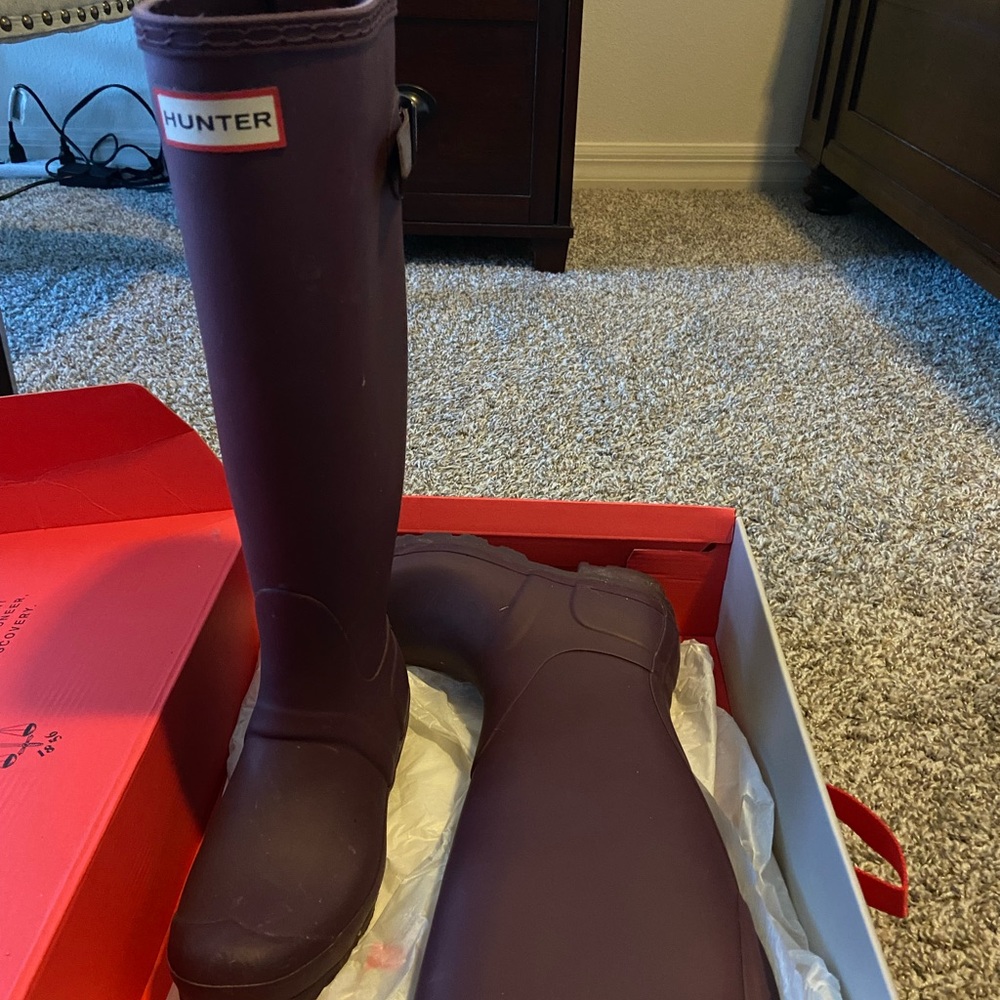 Hunter Boots - Tall/Burgundy (Matte)